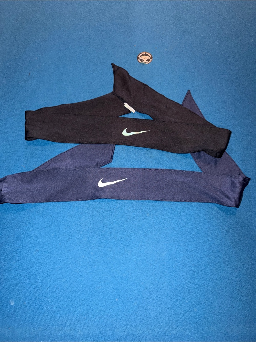 Nike Swoosh Athletic Headbands - Black & Navy
